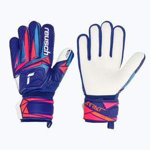 Детски вратарски ръкавици Reusch Attrakt Grip Junior sharp blue/white/shocking orange