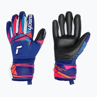 Детски вратарски ръкавици Reusch Attrakt Infinity Evolution NC Junior sharp blue/shocking orange/black