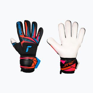 Вратарски ръкавици Reusch Attrakt Advance black/aqua blue/shocking orange