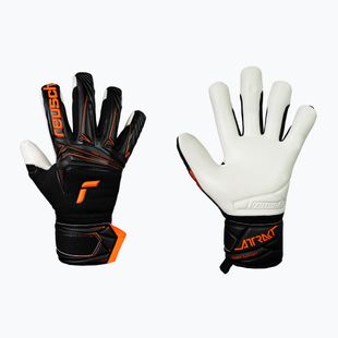 Вратарски ръкавици Reusch Attrakt Advance Finger Support black/shocking orange