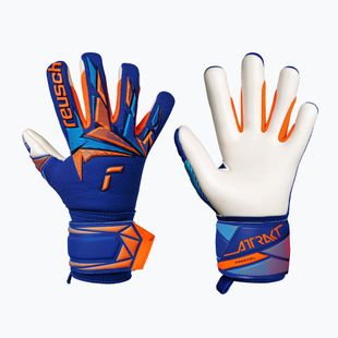 Детски вратарски ръкавици Reusch Attrakt Freegel Advance Junior sharp blue/shocking orange