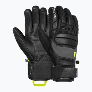 Скиорски ръкавици Reusch Profi SL black/dark granite/safety yellow