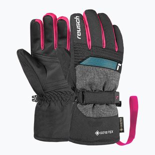 Детски скиорски ръкавици Reusch Rocket GORE-TEX black/black melange/pink glo