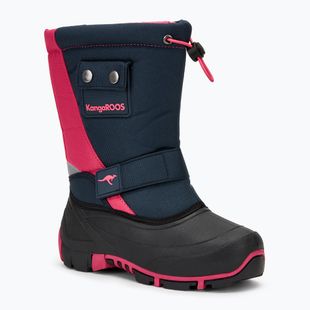 Юношески ботуши за сняг KangaROOS Kanga-Bean II dk navy / daisy pink