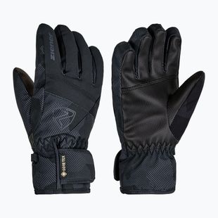 Детски скиорски ръкавици Ziener Leif-Z GTX black/gray ink camo