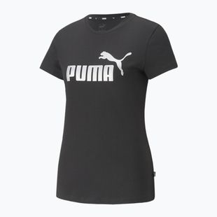 Дамска тениска PUMA ESS+ Metallic Logo Tee puma black/silver metallic