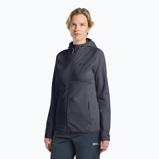 Дамски суитшърт Jack Wolfskin Baiselberg Hooded FZ graphite