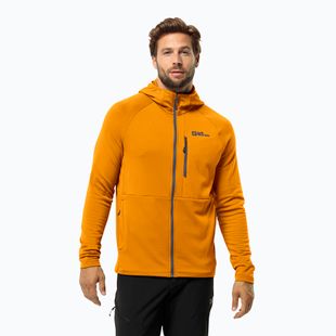 Мъжки Jack Wolfskin Kolbenberg Hooded Fz поларен суитшърт safflower