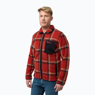Мъжки потник Jack Wolfskin Fleece Sweatshirt Felslicht Check intense rust