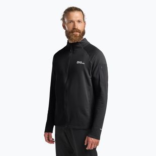 Мъжки суитшърт за трекинг Jack Wolfskin Prelight Full Zip black