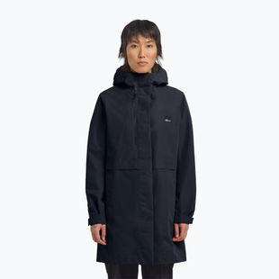 Дамско дълго яке за дъжд Jack Wolfskin Terraview 2L dark navy