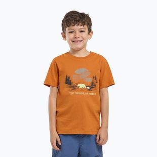 Детска тениска Jack Wolfskin Graphic Cotton T print soft amber