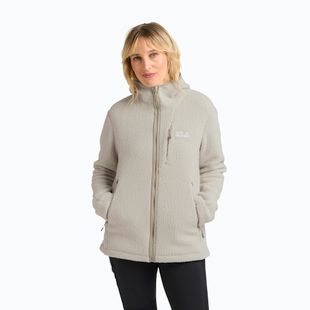 Дамски суитшърт от полар Jack Wolfskin Cradle Mountain Pile Full Zip Pale Sand