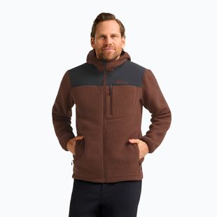 Мъжки суитшърт от полар Jack Wolfskin Kammweg Pile Fz hot choc