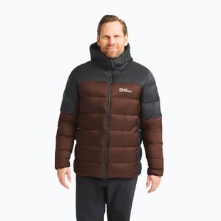 Мъжко пухено яке Jack Wolfskin Nebelhorn Down Hoody hot choc