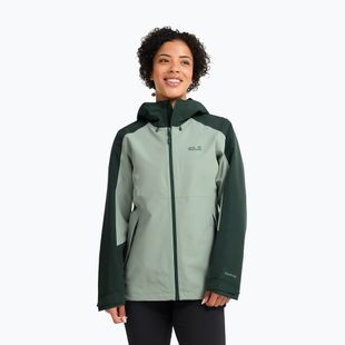 Дамско яке за дъжд Jack Wolfskin Wildbound 2L green zinnia