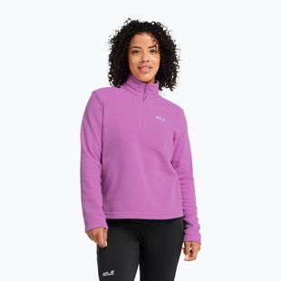 Дамски поларен суитшърт Jack Wolfskin Taunus 100 Half Zip foxglove