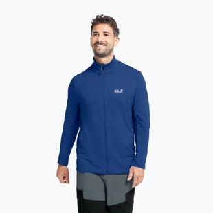 Мъжки суитшърт за трекинг  Jack Wolfskin Litestride Full Zip blue orchid