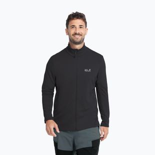 Мъжки суитшърт за трекинг  Jack Wolfskin Litestride Full Zip black