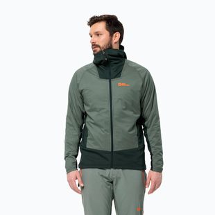 Jack Wolfskin Alpspitze Ins Hybridge hedge зелено мъжко дъждобранно яке