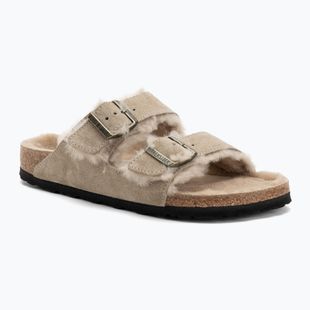 BIRKENSTOCK Arizona Shearling SL Narrow кафяви джапанки