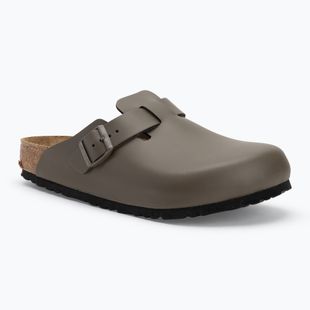 BIRKENSTOCK джапанки Boston NL Regular гладка кожа бетонно сиво