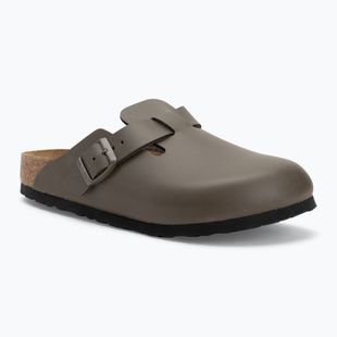 BIRKENSTOCK джапанки Boston NL Narrow гладка кожа бетонно сиво