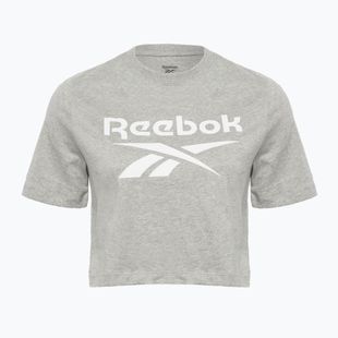 Дамска тениска Reebok Identity Big Logo Crop Tee medium grey heather