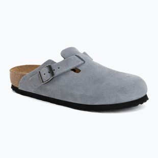 Чехли BIRKENSTOCK Boston Suede Leather stone blue