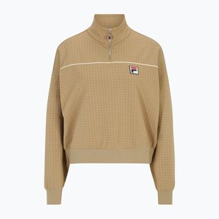 Дамски суитшърт FILA Liebau Aop Half Zip cornstalk pepita aop