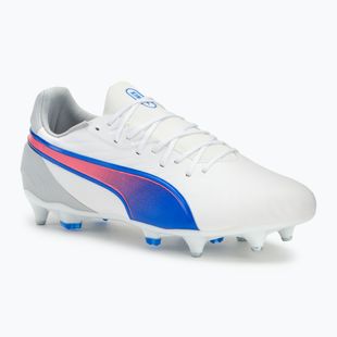 Мъжки футболни обувки PUMA King Match MxSG puma white/bluemazing/flat light grey/sunset glow