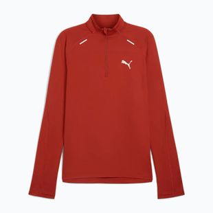 Мъжки суитшърт за бягане PUMA Run Cloudspun 1/4 Zip mars red