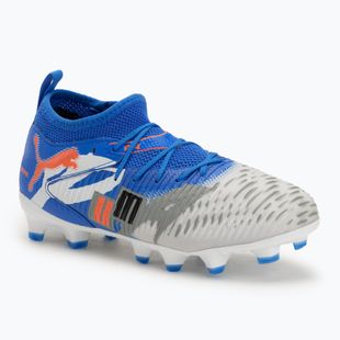 Детски футболни обувки PUMA Future 8 Match Forever FG/AG Jr white/ultra blue/feather grey/puma black/glowing red