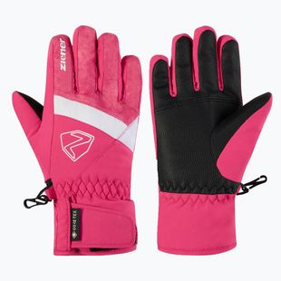 Детски скиорски ръкавици ZIENER Leif GTX-Z tie-dye pop pink