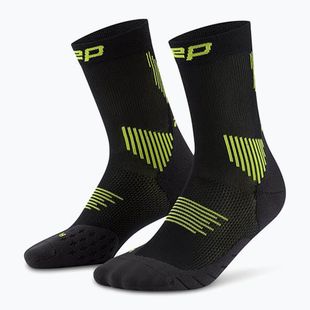 CEP дамски чорапи за компресия Run Mid Cut 5.0 black/lime