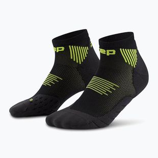 CEP Мъжки чорапи за компресия Run Low Cut 5.0 black/lime