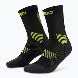 CEP Мъжки чорапи за компресия Run Mid Cut 5.0 black/lime
