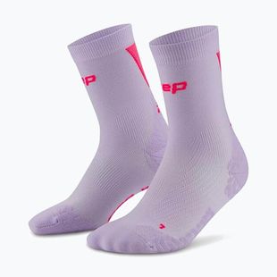 Мъжки компресионни чорапи CEP Ultralight Mid Cut 4.0 lilac/pink