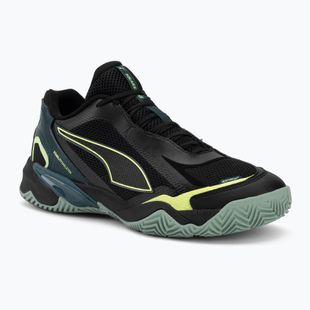 Мъжки обувки за хандбал PUMA Solarstrike 4 puma black/green terrain/fizzy light