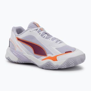 Дамски обувки за хандбал PUMA Solarstrike 4 puma white/heat fire/lilac crush berry