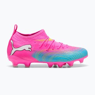 Детски футболни обувки PUMA Future 9 Match FG/AG Jr poison pink/puma wht/sun stream/bright aqua/puma blk
