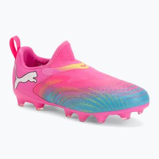 Детски футболни обувки PUMA Future 9 Match LL FG/AG Jr poison pink/puma wht/sun stream/bright aqua/puma blk