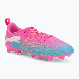 Детски футболни обувки PUMA Future 9 Play FG/AG Jr poison pink/puma wht/sun stream/bright aqua/puma blk