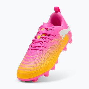 Детски футболни обувки PUMA Future 9 Play FG/AG Jr poison pink/puma wht/sun stream/bright aqua/puma blk
