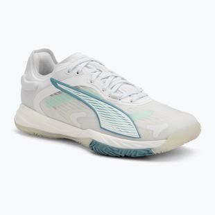 Дамски обувки за хандбал PUMA Accelerate Nitro SQD 4 Game On puma white/baltic sea blue/fresh water