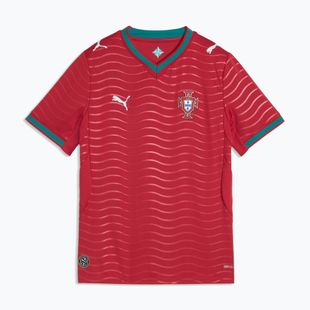 Детска футболна фланелка PUMA FPF Portugal Home Jersey Replica Club Jr червено/зелено