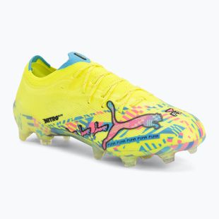 Футболни обувки PUMA Ultra Nitro 7 Ultimate Advanced Level FG puma white/blue glimmer/pink glimmer/yellow alert
