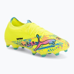 Футболни обувки PUMA Ultra Nitro 7 Match Advanced Level FG/AG puma white/blue glimmer/pink glimmer/yellow alert