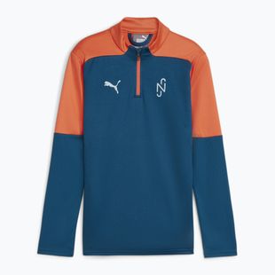 PUMA Neymar JR Creativity 1/4 Zip Top детски футболен суитшърт ocean tropic/hot heat