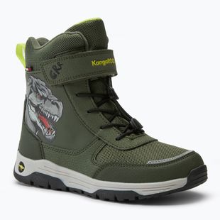 Юношески ботуши за сняг KangaROOS K-MJ Edison EV RTX SL olive / limetta dino